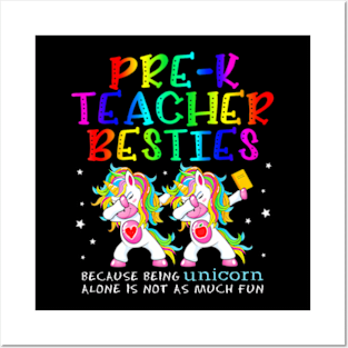 Pre-K Teacher Besties Teacher's Day Best Friend Posters and Art